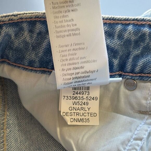 Paige Stella Straight Leg Denim Gnarly Destructed size 27 - Picture 10 of 13